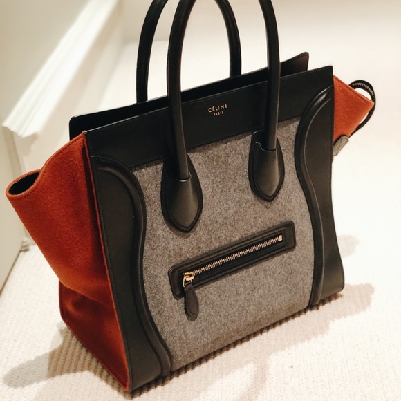 Celine Tricolor Mini Luggage Tote - Picture 6 of 7